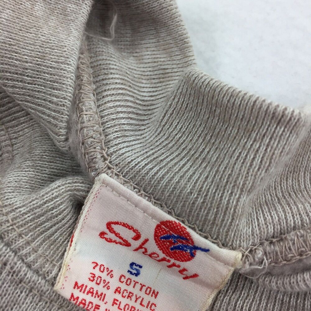 VTG 1970s Disney Mickey Mouse Florida Crewneck Pullover Sweatshirt S Gray Sherry - Picture 4 of 8